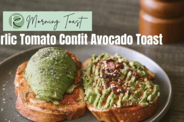 Garlic Tomato Confit Avocado Toast - Sliced or Smashed with Chili Oil #shorts
