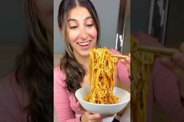 SPICY chili oil noodles :) #shorts