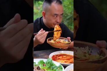 Eating food yummy show with spicy chili sauce #Shorts Ep2453