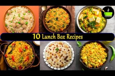 10 Lunch Box Recipes | Indian Lunch Box Ideas| Quick & Easy Lunch Box Recipes | Variety Rice Recipes