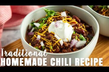Traditional Homemade Chili Recipe (Step-by-Step) | Chili-recipe.net