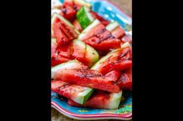 Grilled Watermelon with Chili and Honey-Lime Sauce! #shorts