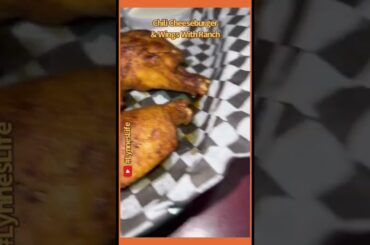 #chilicheeseburger #chili #cheeseburger #wings #ranchdressing #barfood #datenight #food #foodlover