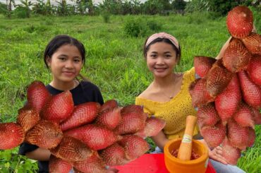MUKBANG ANGKAM WITH SALT CHILI IN THE FIELD - EAT ANGKAM YUMMY.