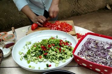 Beef liver Recipe - Pan fried liver with salt and green chili sauce recipe #villagefood #cooking