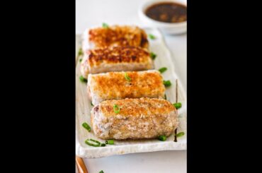 Crispy rice paper dumplings with tofu & chili oil #ricepaper #dumplings #chinesefood #veganfood