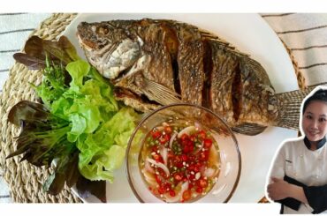 How To Fry The Perfect Crispy Fish Serve with Thai Chili Fish Sauce |ThaiChef Food