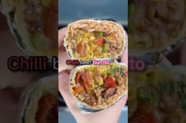 490 Calorie Beef Chili Burrito #shorts #lowcalorie IG/thecoynemethod