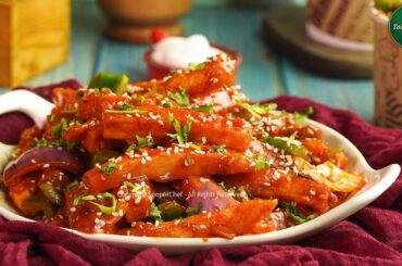 Crispy Chili Potatoes (Glazed Potato Veggies) Recipe by SooperChef