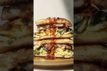 Breakfast sandwich with hella chili oil of course