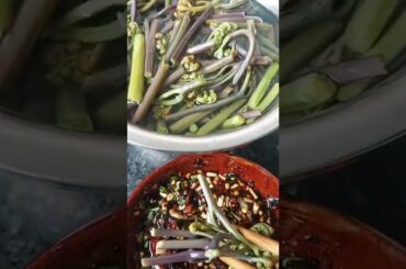 Bracken dipped in firewood paste with chili noodles is so spicy!