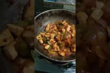 Chili paneer with roti ( dinner thali )#shorts #youtubeshorts
