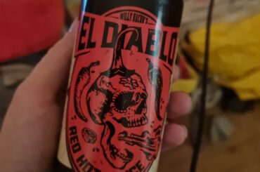 It says on the bottle that it's 'hotter than hell'. Seriously, this doesn't even have a kick to it. If you've seen this and wanted to buy it, don't. Not worth it.