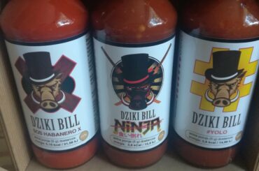 Habanero, Carolina Reaper, Ghost Pepper. A three pack of Polish hot sauces! Love the Carolina Reaper.