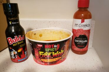 Firewok ramen + Buldak hot sauce = delicious