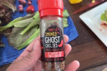 Best Chile flakes! I came across these Smoked Ghost Chiles at Trader Joe’s for $3.99 I think. Anyway I am super impressed by the chipotle/smoke flavor as well as the heat! I’m going to go pick up a few more jars of it just in case they stop selling it at some point.