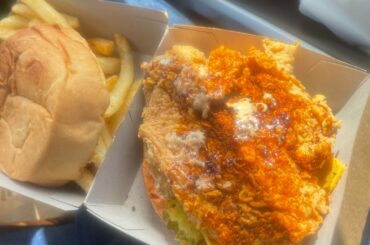 Golden Chicken Nashville Hot Sandwich