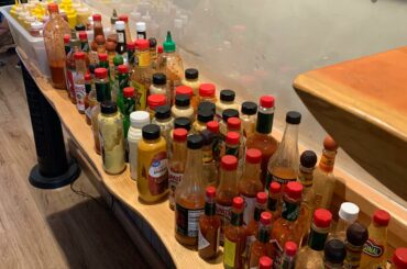 Finally, a food establishment with an adequate assortment of hot sauce. Winthrop, WA