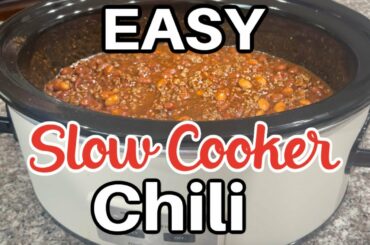 The BEST Dump & Go Crockpot Chili Recipe | Easy Slow Cooker Dinner Idea
