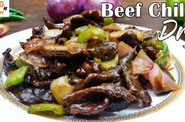 Beef Lovers Restaurant Style Chinese Beef Chilli Dry Recipe | Stir Fry Beef Chilli | Food n Recipes