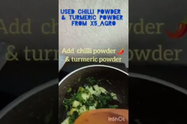 Aloo Methi Recipe Created Using Lakadong Turmeric and Bird Eye Chili Powder  #shorts #youtubeshorts