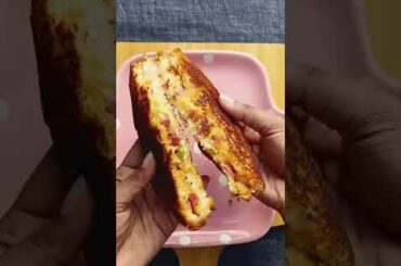 Sausage Sandwich With cheese | Breakfast Sandwich at Home #shorts | Mystery Flavor