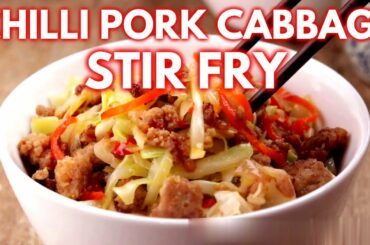 Keto Chili Blackbean Pork Cabbage Stir Fry Recipe