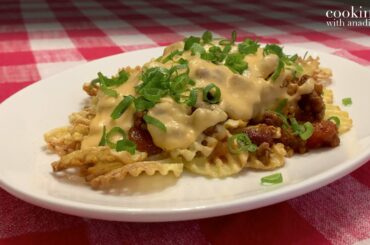 The Best Air Fryer Chili Cheese Fries with Waffle Fries Recipe #funfries