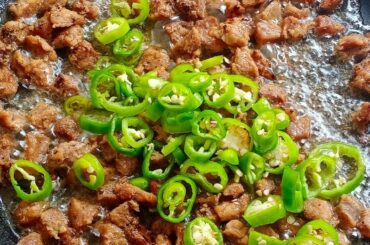 Beef with green chili & lemon / delicious dry beef chili recipe by easy recipes/easy to make