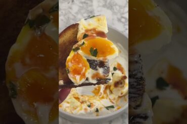 Soft and yummy eggs with chili butter & yogurt