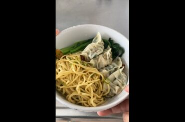 Dumpling noodles with chili oil #shorts