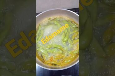 cooking edamame with chili mayonnaise