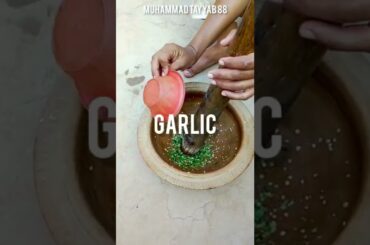 Making Chili Garlic Paste in Villages
