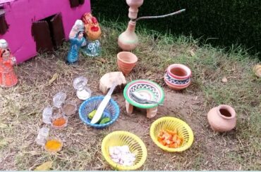 Miniature Mirchi Ka Salan | Green Chili Recipe Mini Foods | Traditional Mini Village Recipes |