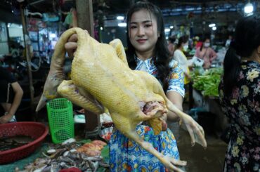 Market show, Yummy chili sauce steamed duck cooking / Duck recipe