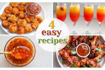 Coconut Shrimp + Sunrise Mimosa + Sweet Chilli Sauce + Honey Suya Chicken Wings Recipes