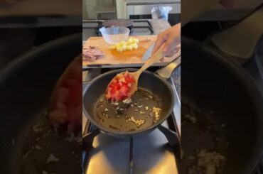 CHILI LEAVES WITH FRIED DRY SQUID AND POTATO ON SIDE #short #chilileaf #driedsquid #potato