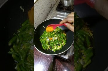 Green chilli fry recipe.#shorts