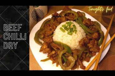 Beef Chilli Dry Recipe Restaurant style by Tonight's food |How To Make Beef Chilli Dry #beefchilli