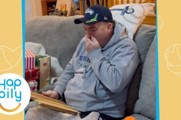 Man Surprised With Chopping Board Featuring Late Dad's Chili Recipe