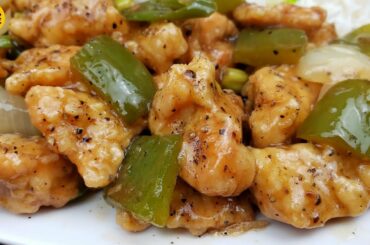 Black Pepper Chicken Recipe | Chilli Chicken in Black Pepper Sauce by Aqsa's Cuisine, Chinese Recipe