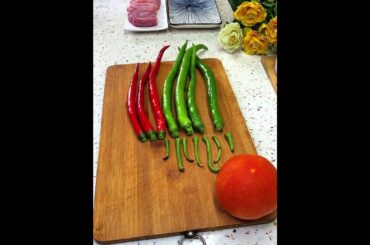 Stir fried meat with chili