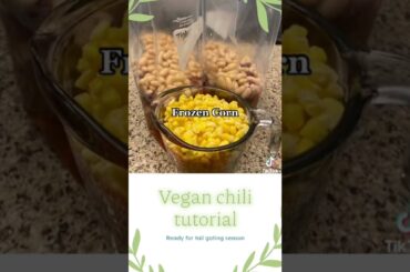 Easy weeknight make ahead vegan chili recipe- perfect for fall and football