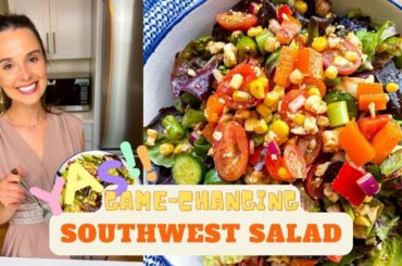 Southwest Salad Recipe (with Chili Lime Dressing!)
