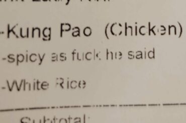 Not my exact wording, but my waitress gets me... and learned the hard way that communications with her chef print out on the receipts in their new POS system