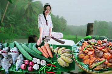 Cooking Freshly Caught Fish With Banana & Chili Recipe