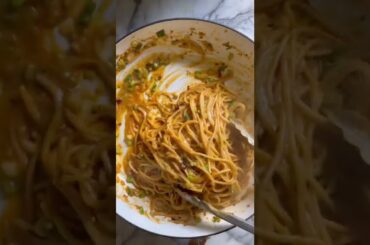 Butter Chili Crisp Garlic Pasta