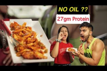 LOW CALORIE Honey Chilli Potato without OIL | High Protein High Fibre Recipe