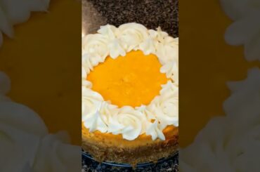 Mango chili lime cheesecake with candied chili and pecans