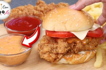 Crispy Burger & Burger Sauce Recipe by (YES I CAN COOK)